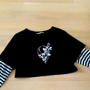 black striped long sleeve shirt